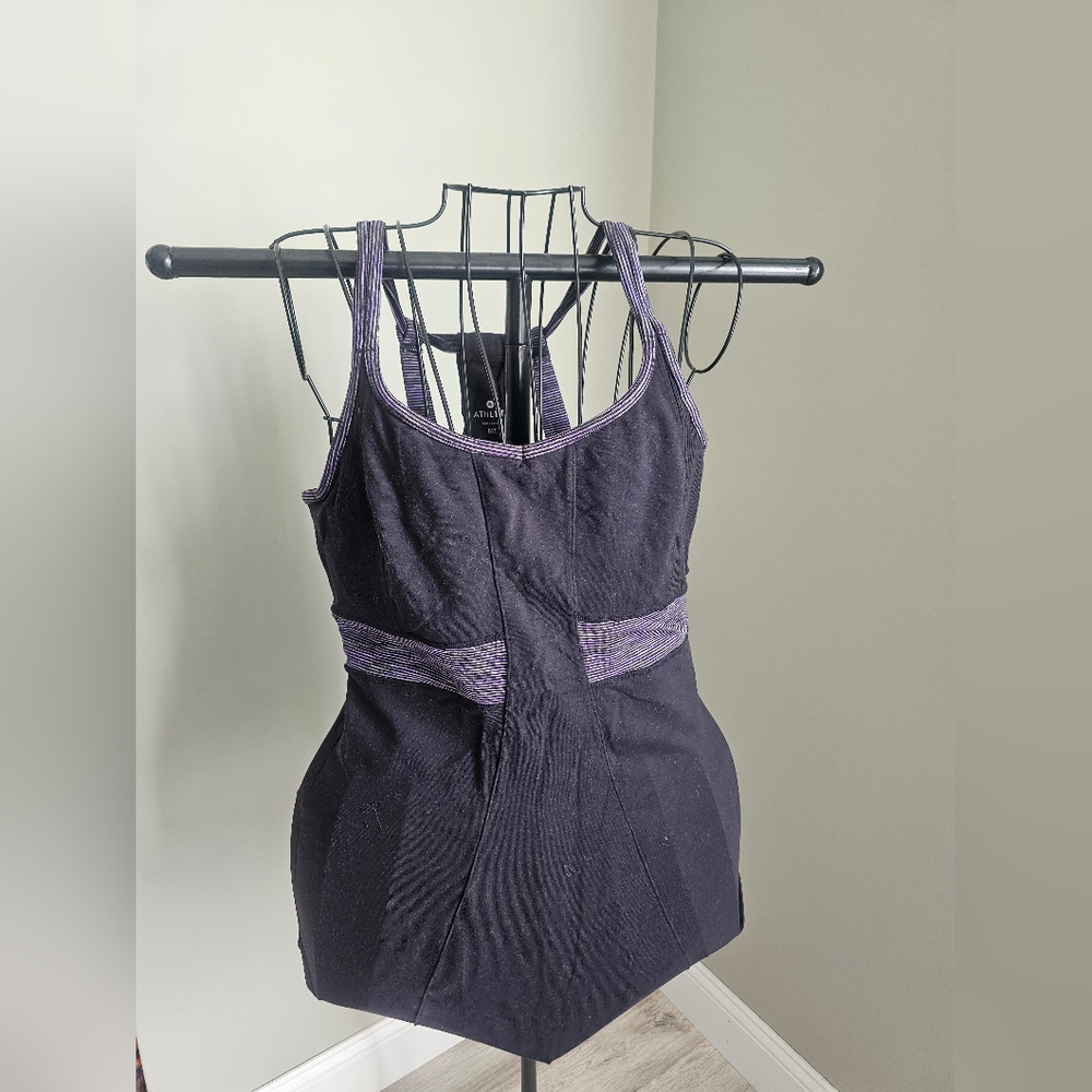 Black and Purple Athletic Tank Top